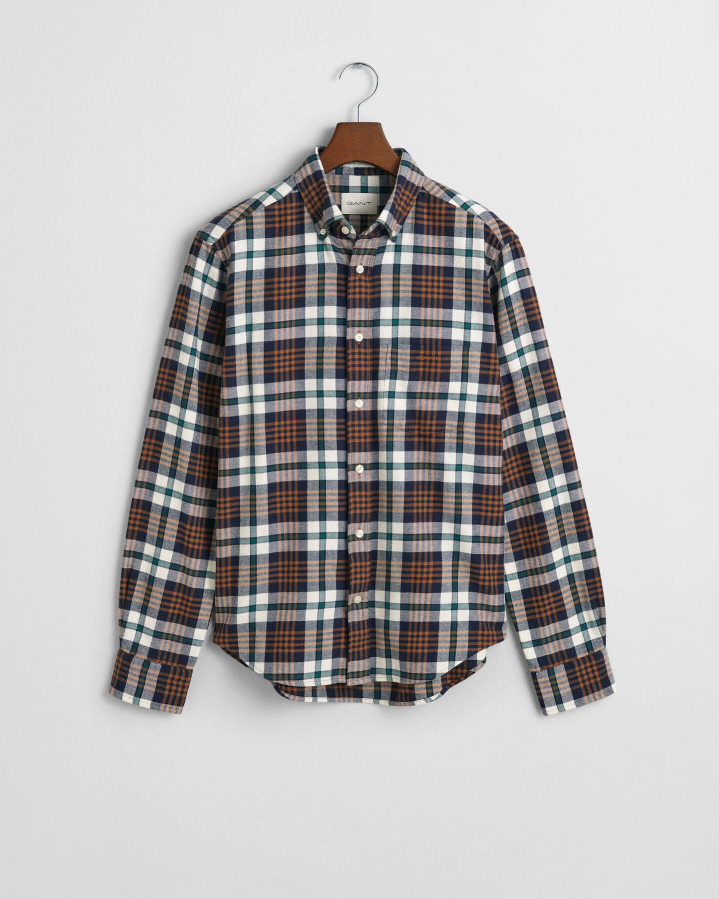 Regular fit skotskternet flannelskjorte