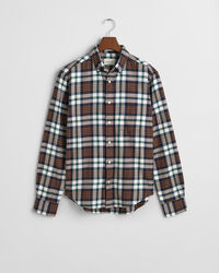 Regular fit skotskternet flannelskjorte