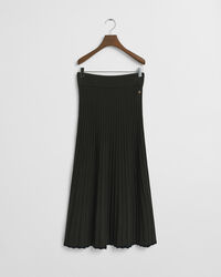 Kontrastfarvet ribstrikket nederdel