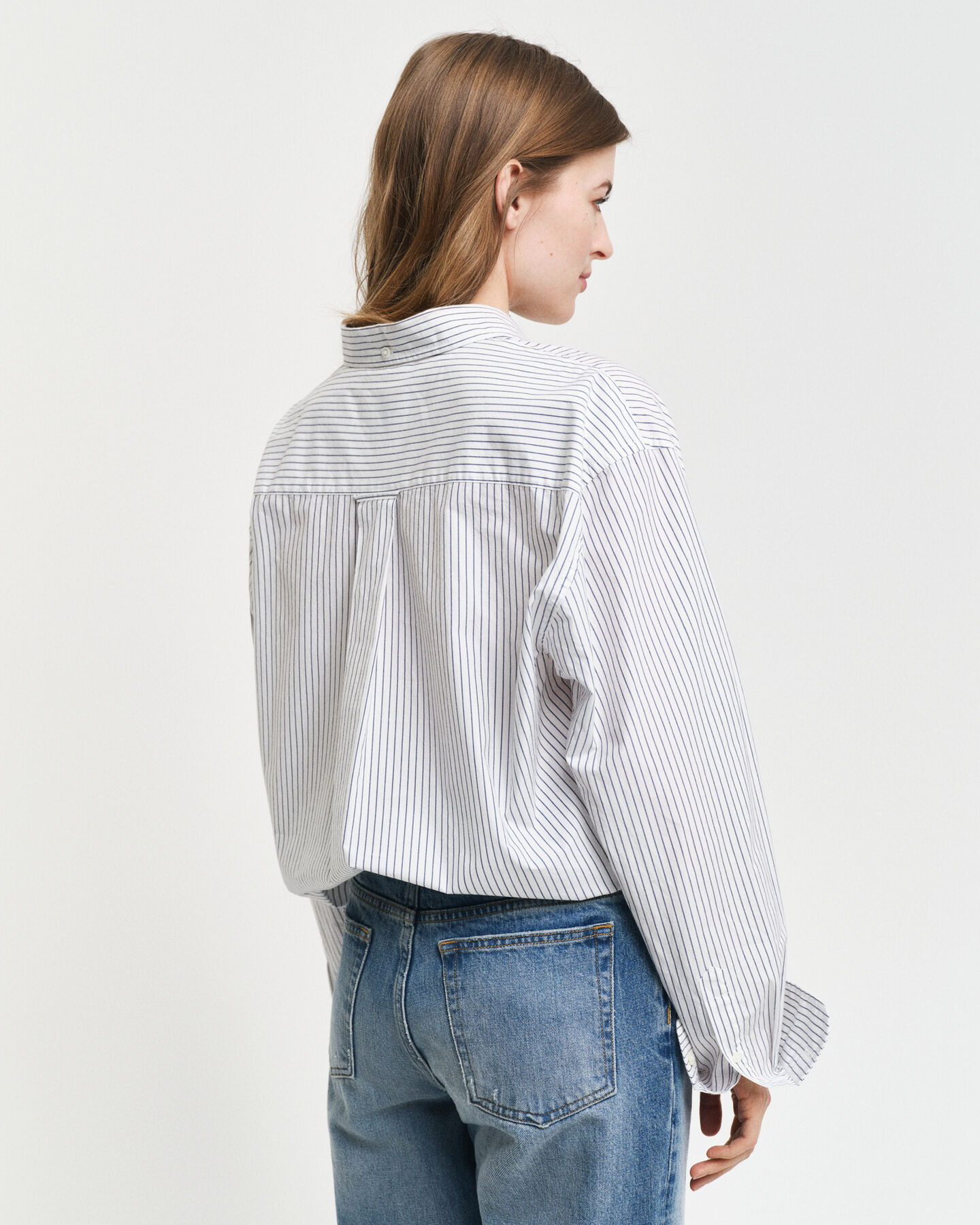 Relaxed fit Heritage Poplin skjorte med striber