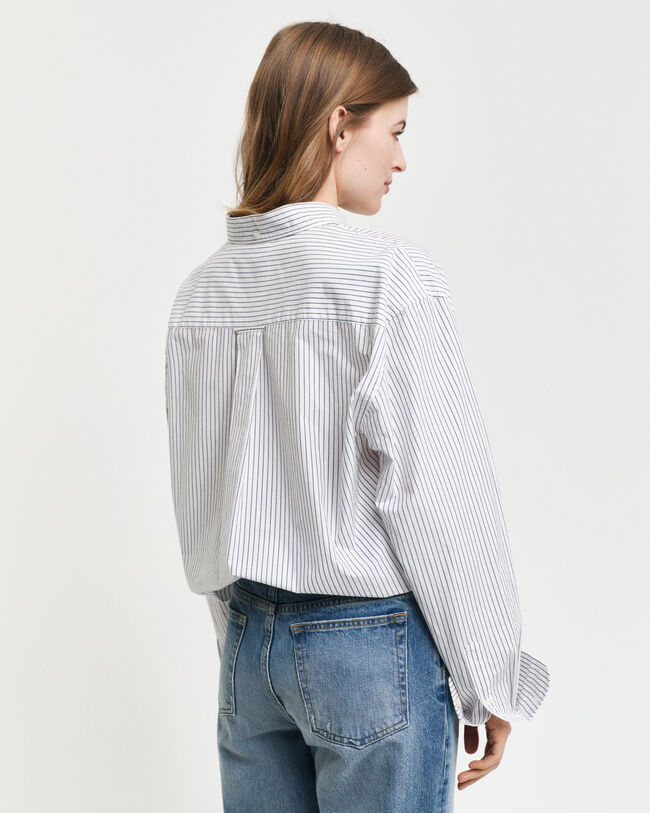 Relaxed fit Heritage Poplin skjorte med striber