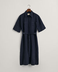 Skjortekjole af h&oslash;r med korte &aelig;rmer