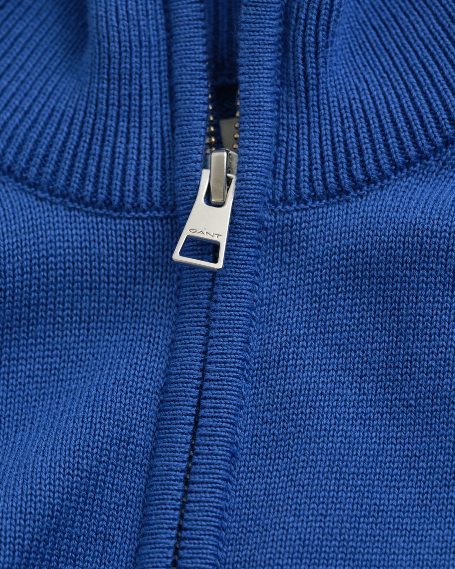 Afslappet cardigan i bomuld med lynlås