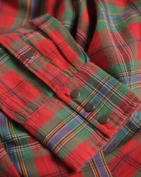 Wrangler x GANT Regular fit skotskternet Western skjorte