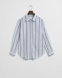 Relaxed fit klassisk stribet poplin-skjorte