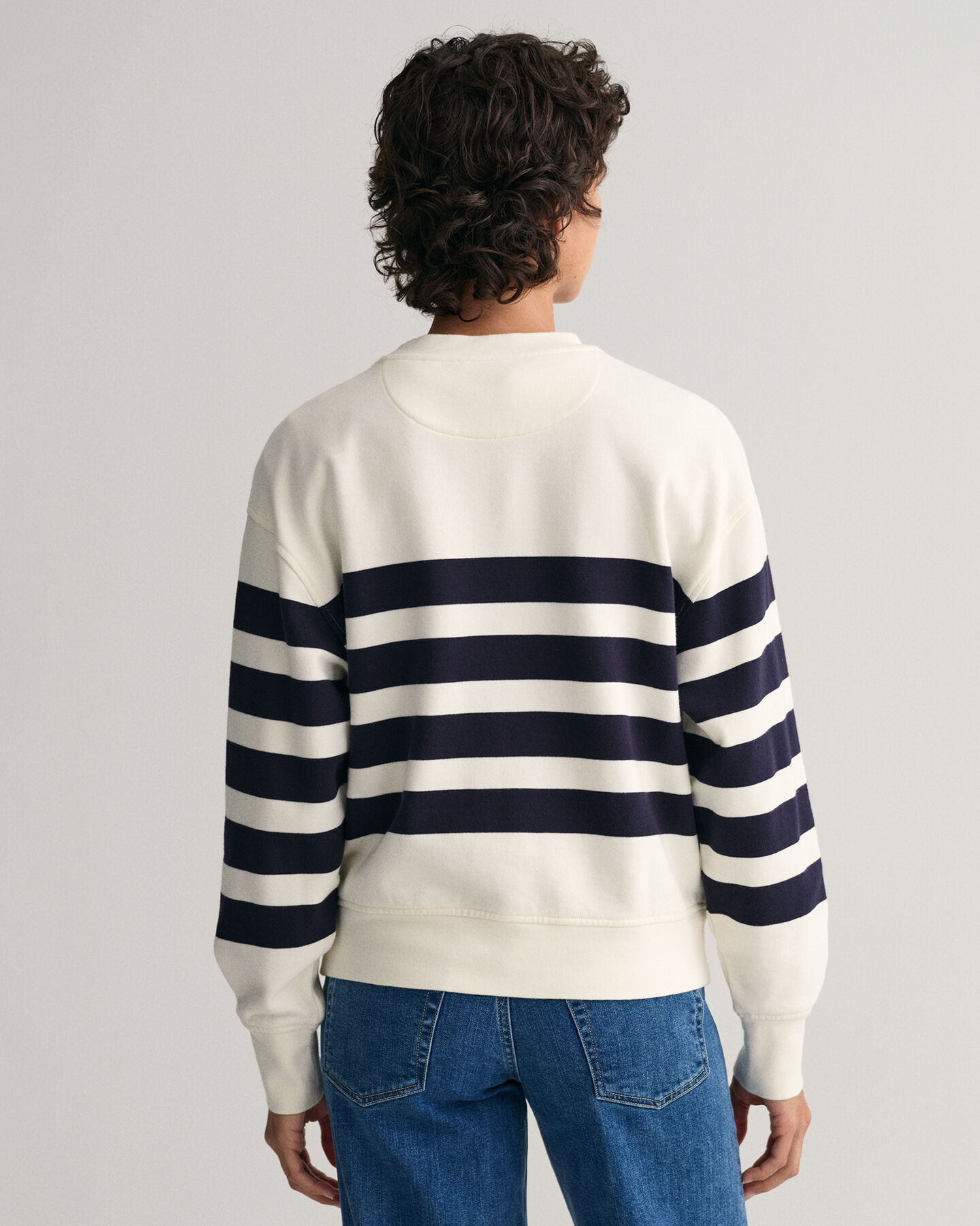 Sail Graphic stribet sweatshirt med crewneck