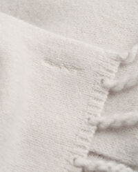 Dunet uldstrikket halstørklæde