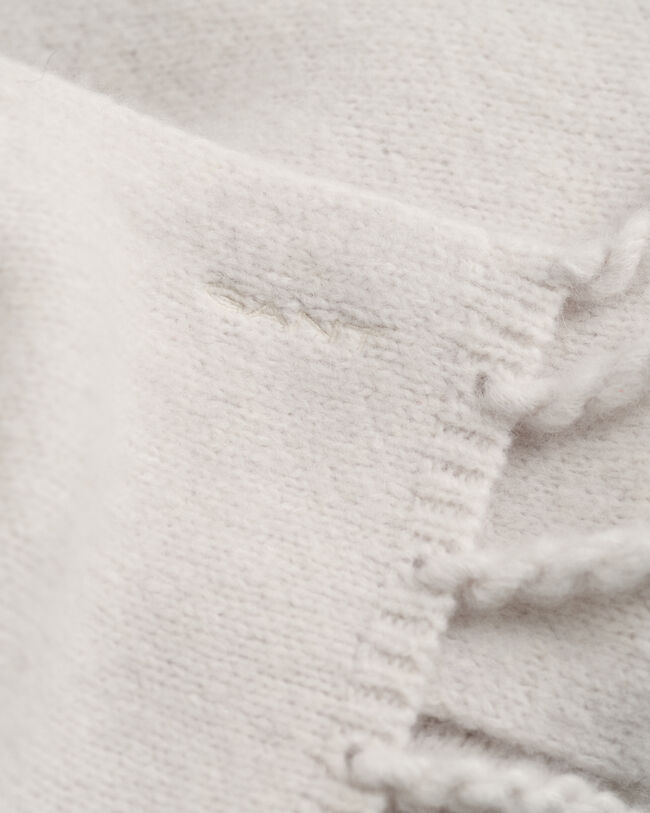 Dunet uldstrikket halstørklæde