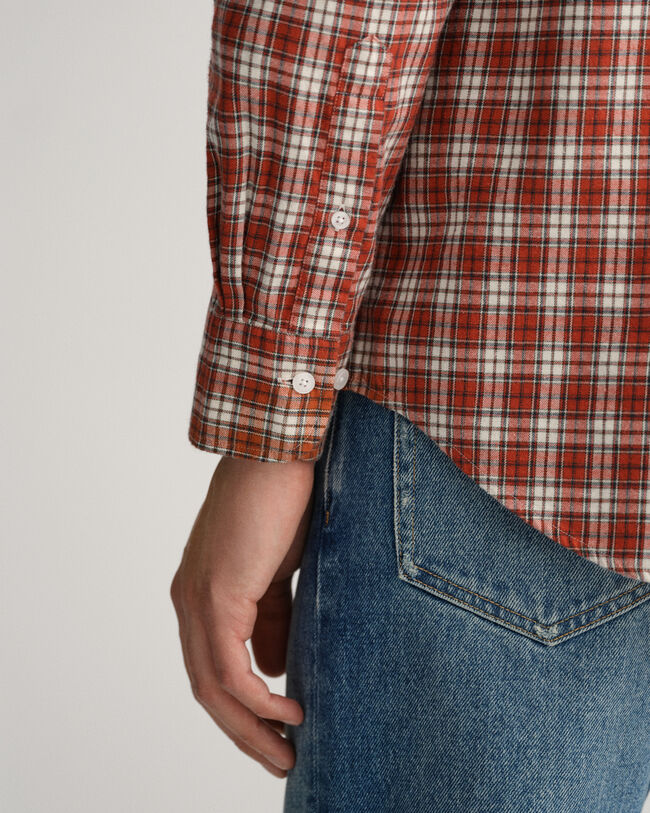 Regular fit ternet flannelskjorte