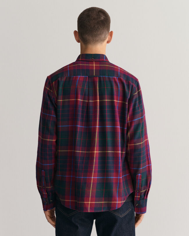 Regular fit skotskternet flannelskjorte