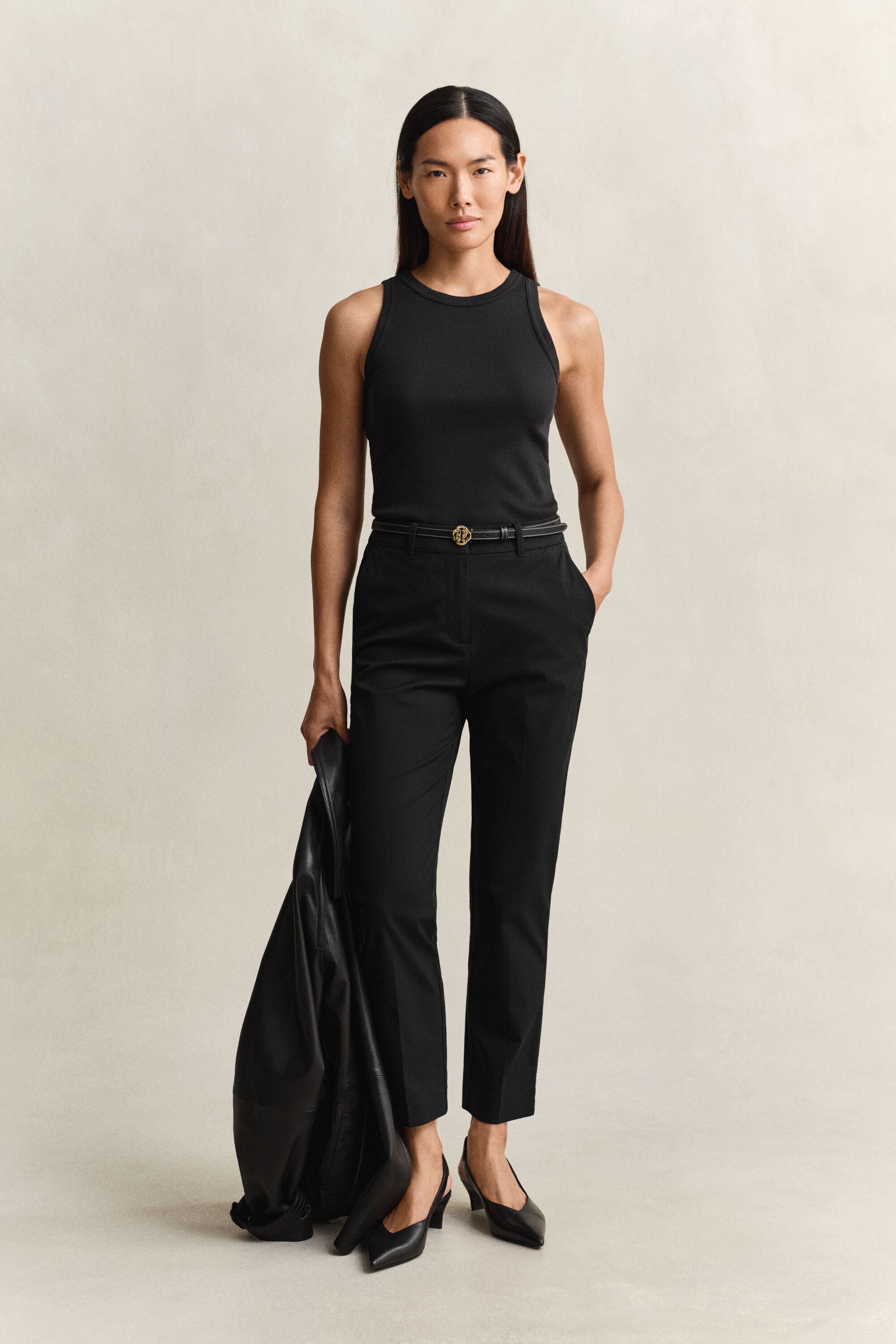 Ribstrikket tank-top