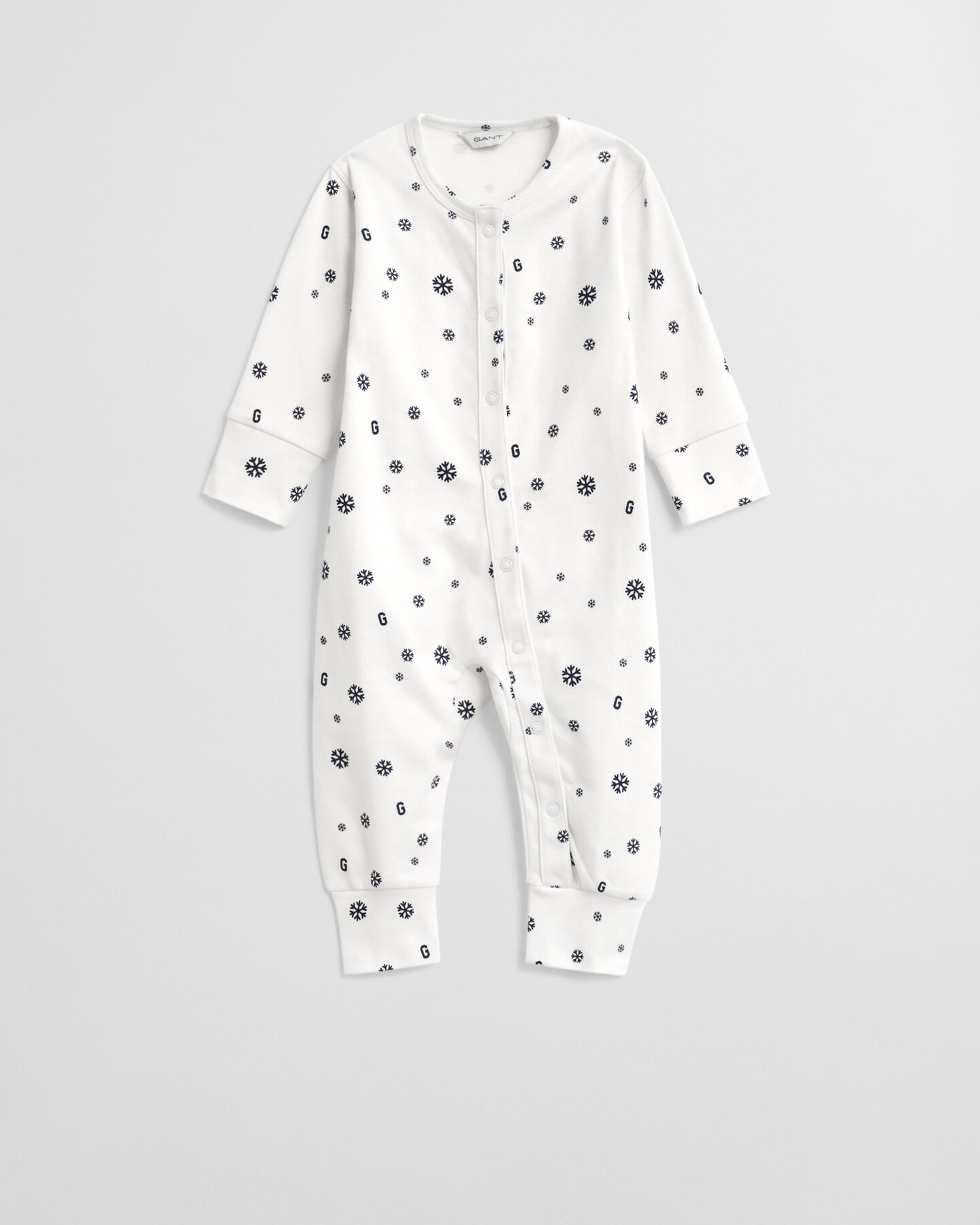 Baby pyjamas med snefnug & G-tryk