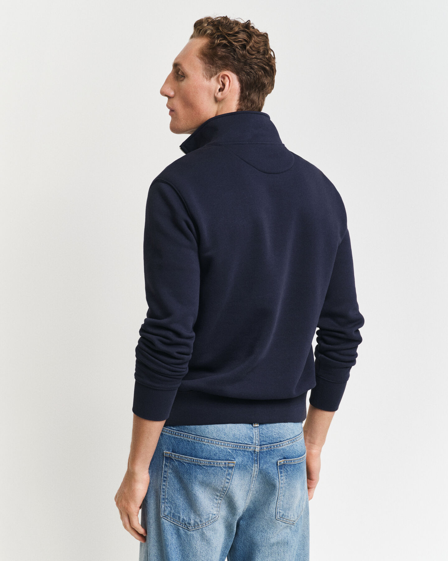 GANT 49 Arch Graphic sweatshirt med halv lynlås