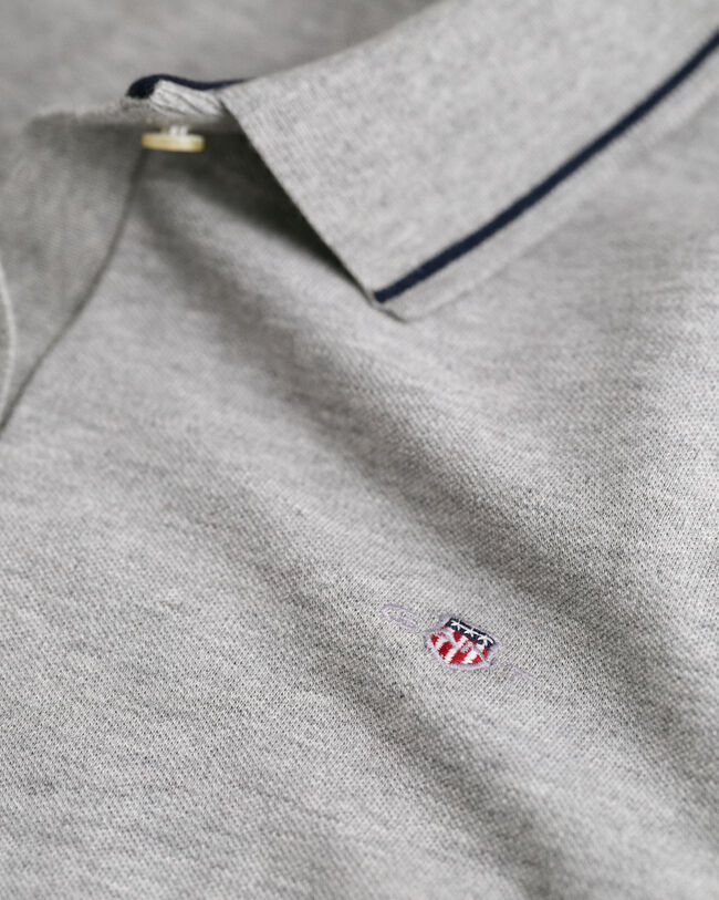 Teen Girls t&aelig;tsiddende piqu&eacute; polokjole