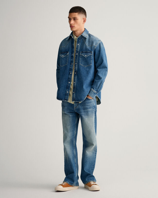 Relaxed fit Western denimskjorte