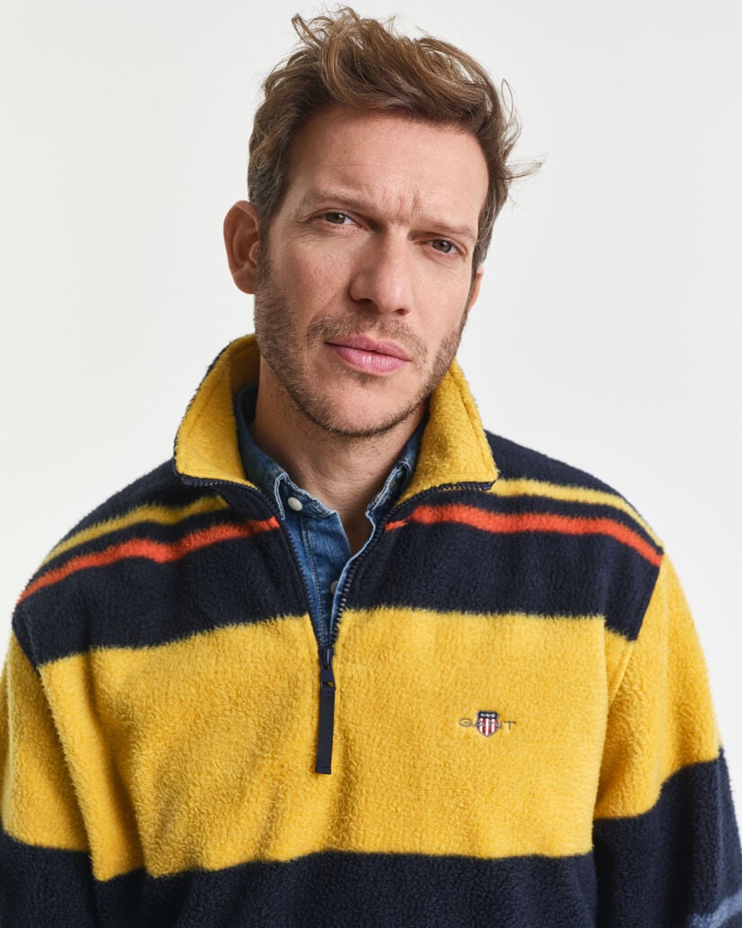 Stribet fleece sweatshirt