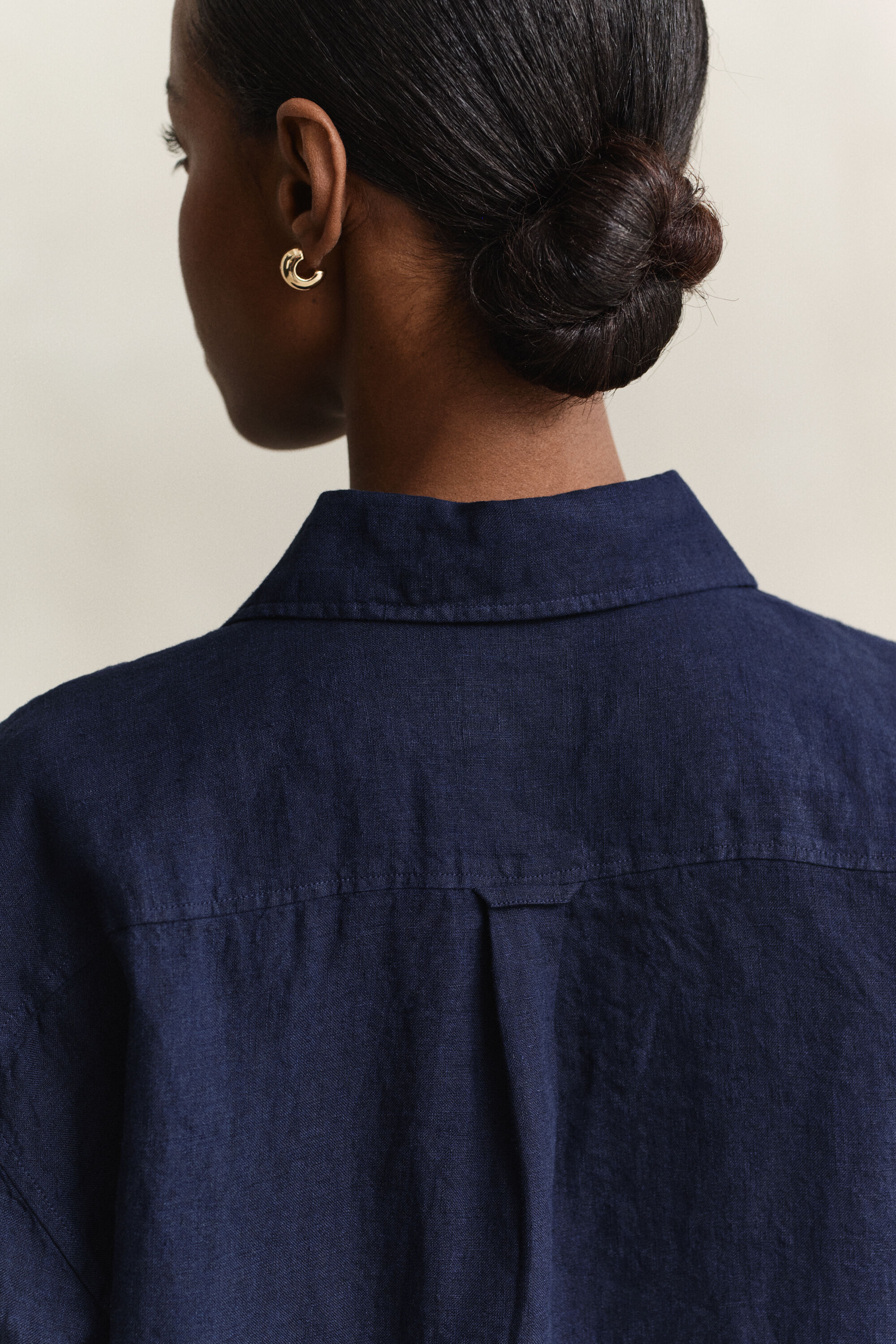 Relaxed fit hørskjorte