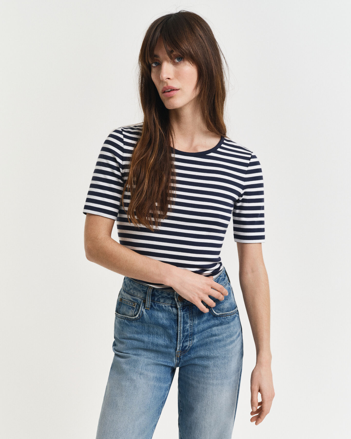 Striped Ribbed T-Shirt