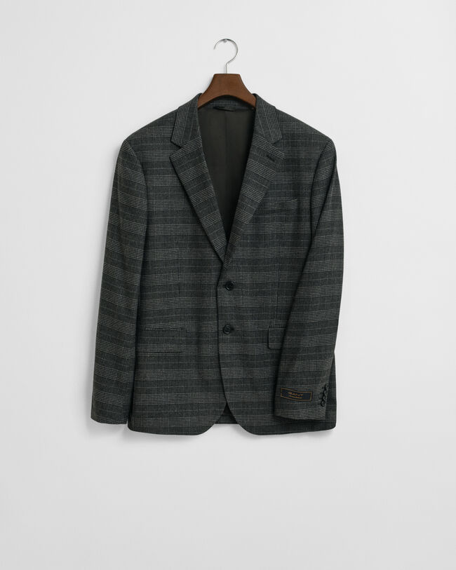 Slim fit glen-ternet jakkesæt-jakke
