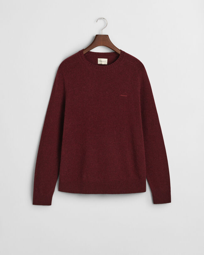 Sweater med crewneck i uldblanding