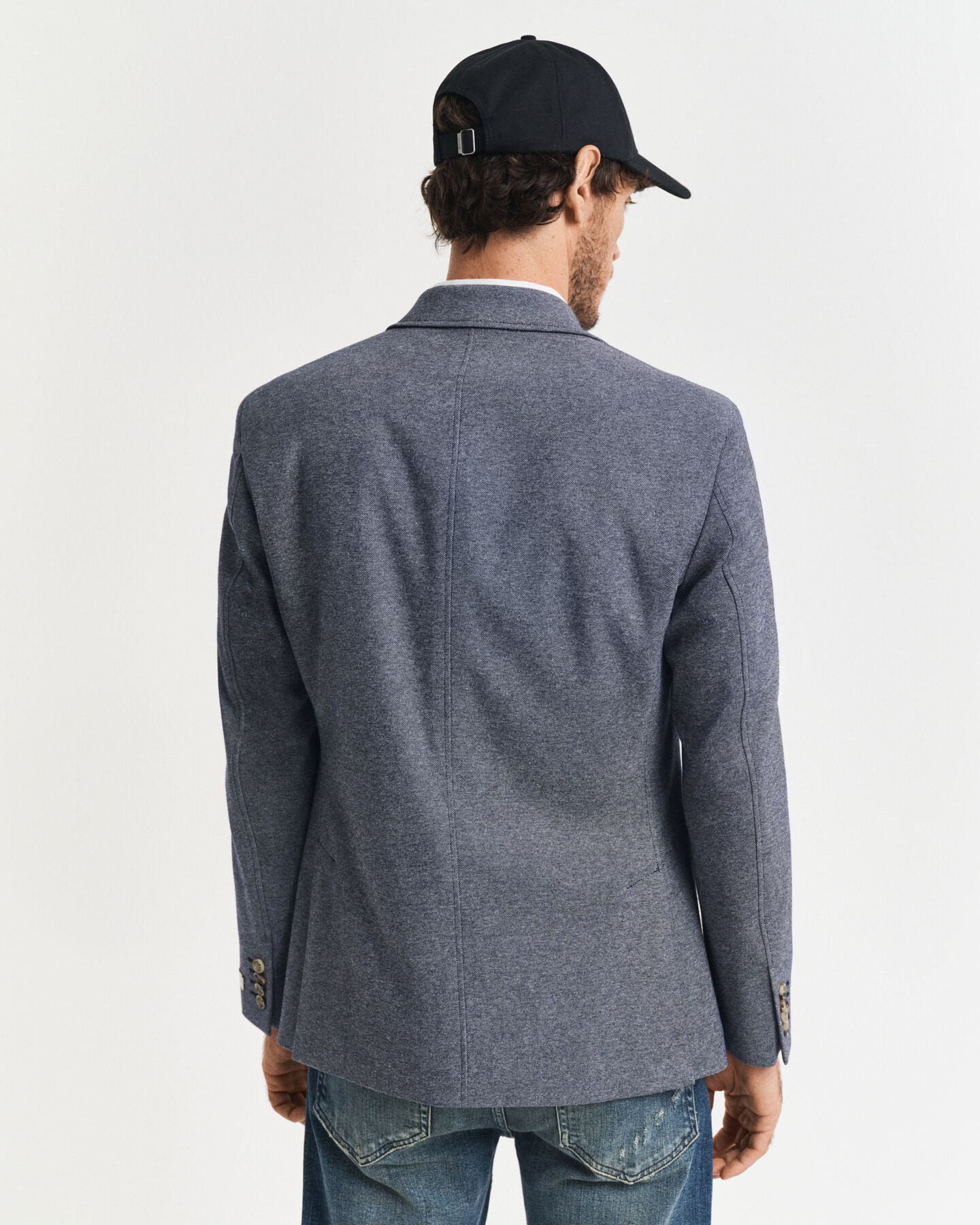 Slim fit tofarvet jersey blazer
