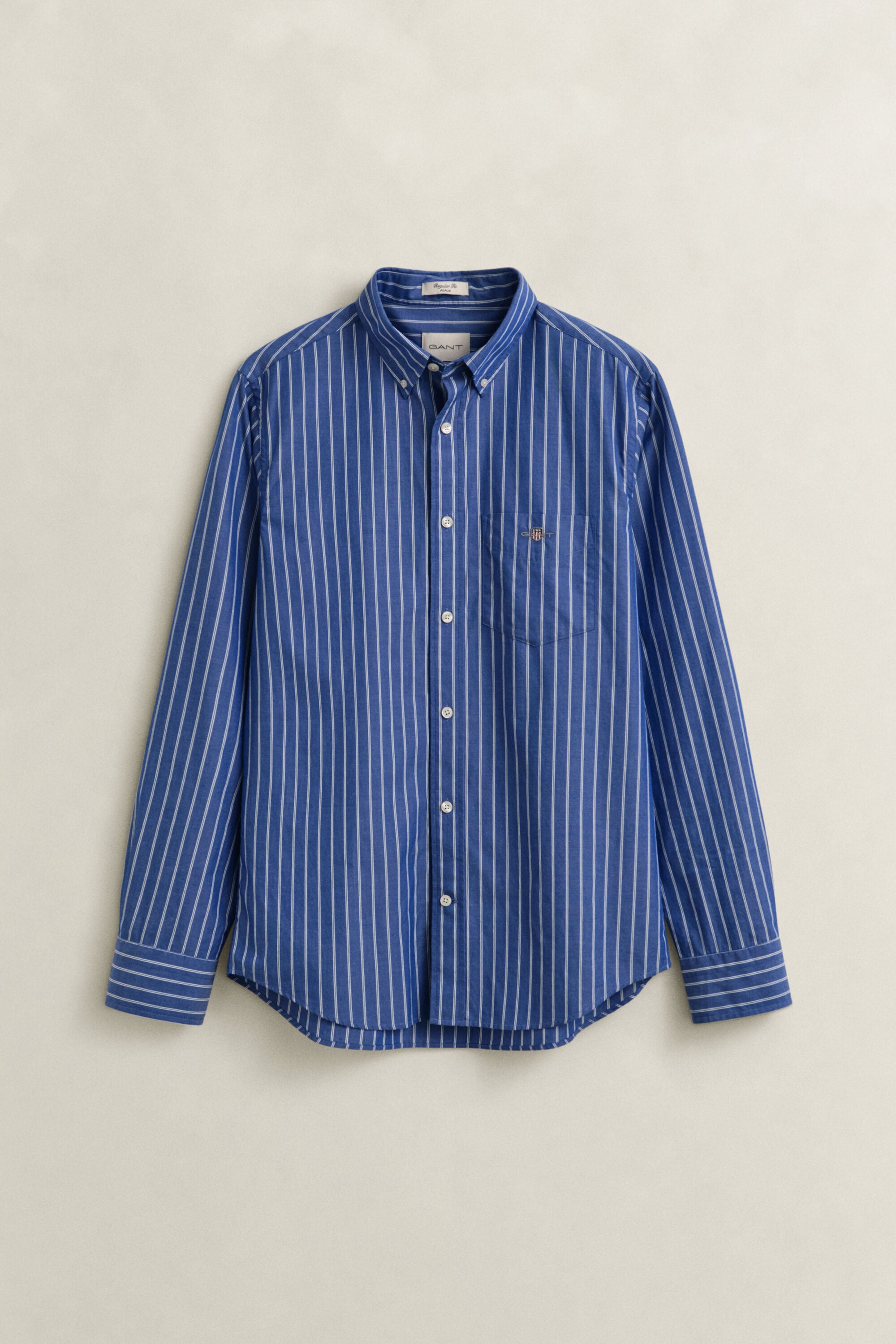 Stribet klassisk poplin-skjorte