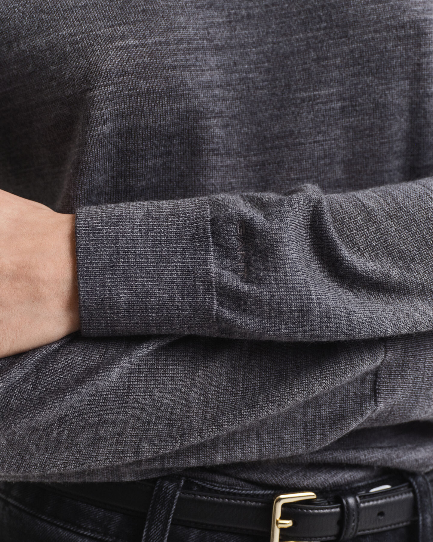 Rullekrave sweater af ekstra fin merinould