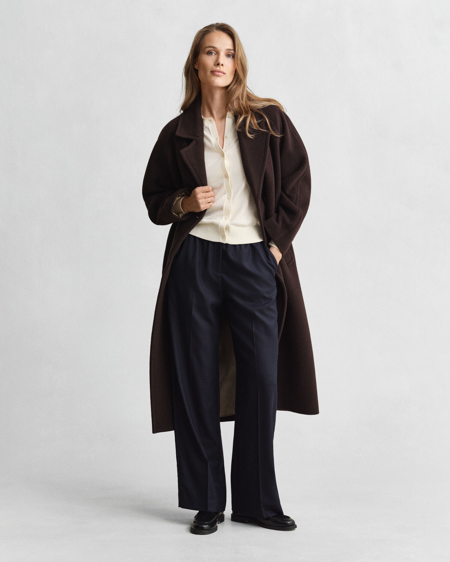 Let crewneck cardigan