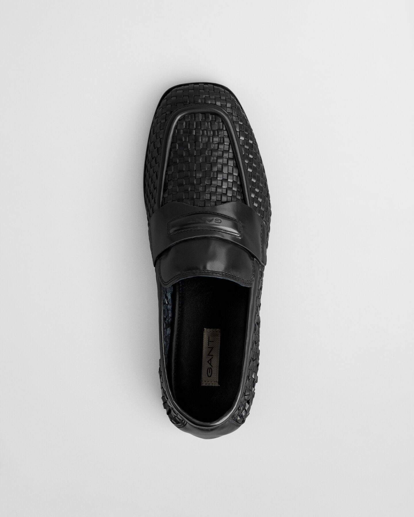 Gimble hyttesko af flettet l&aelig;der