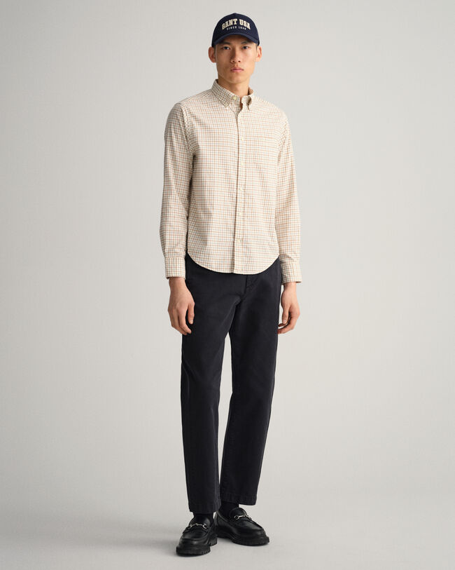 Regular fit Window Check skjorte af twill