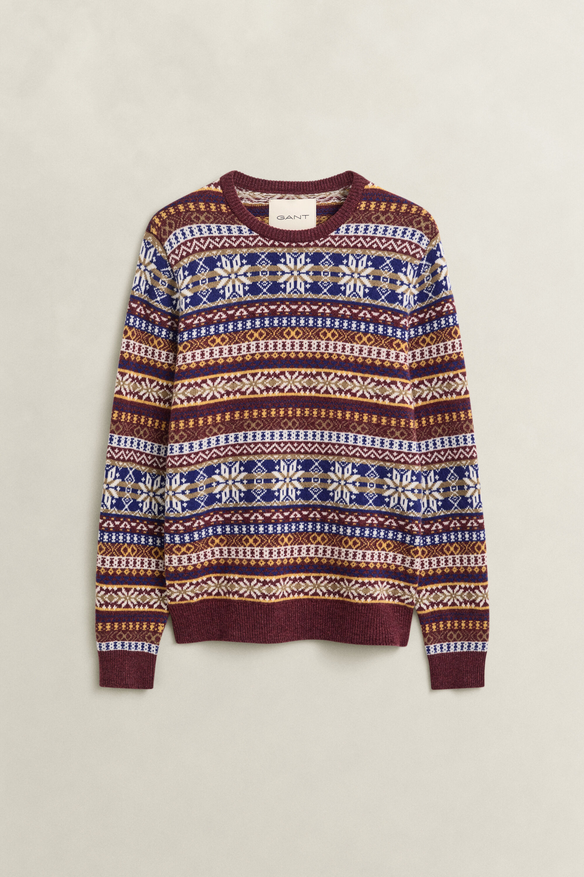 Fair Isle sweater med crewneck