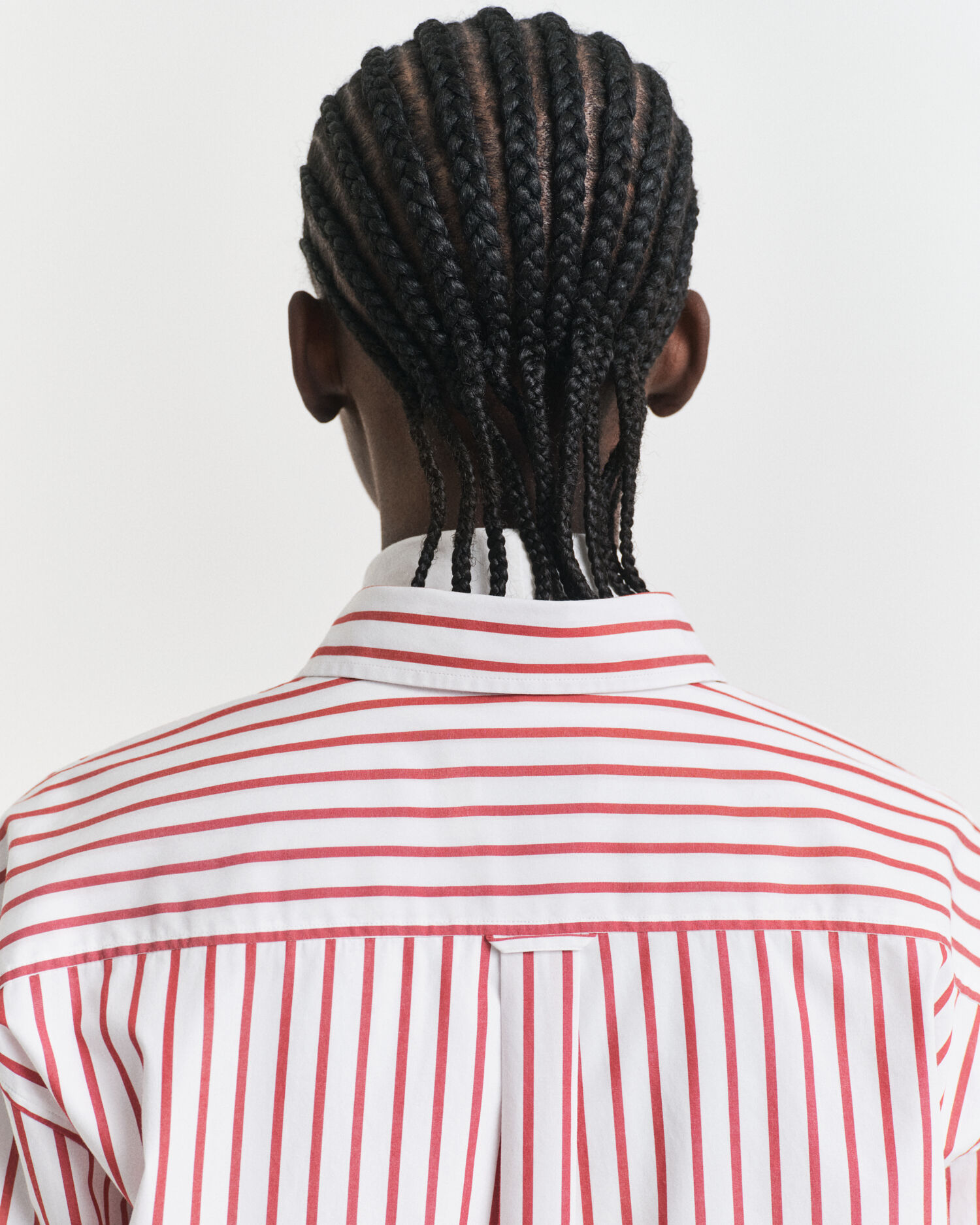 Relaxed fit klassisk stribet poplin-skjorte