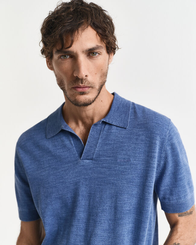 Sunfaded kortærmet polo sweater