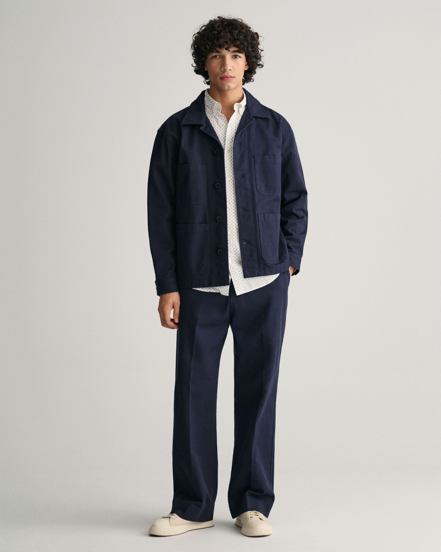 Regular fit skjorte med mikro-tryk