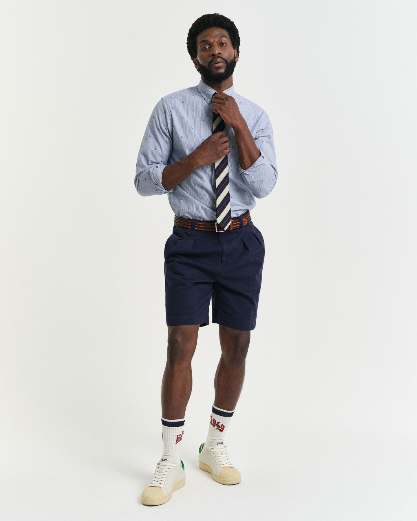 Relaxed fit chinoshorts af bomuldstwill