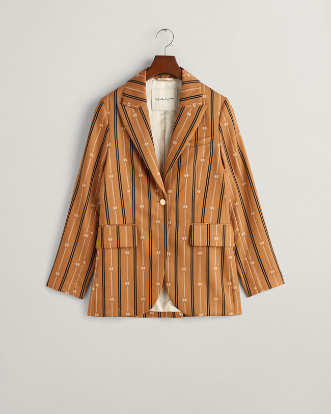 Regular fit stribet Monogram blazer