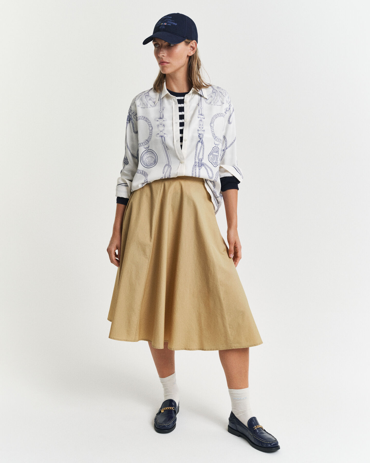 Relaxed fit skjorte med Sailing-tryk