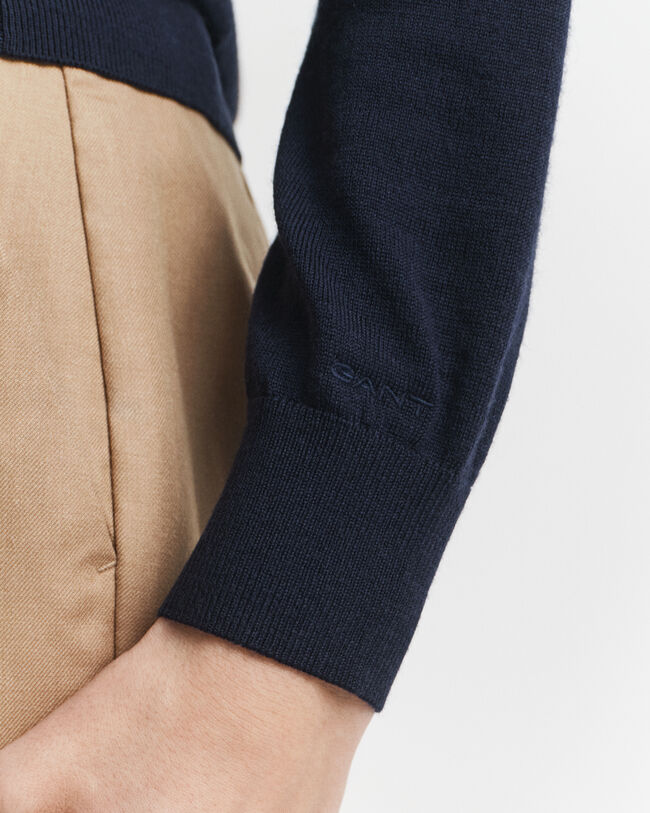 Rullekrave sweater af ekstra fin merinould