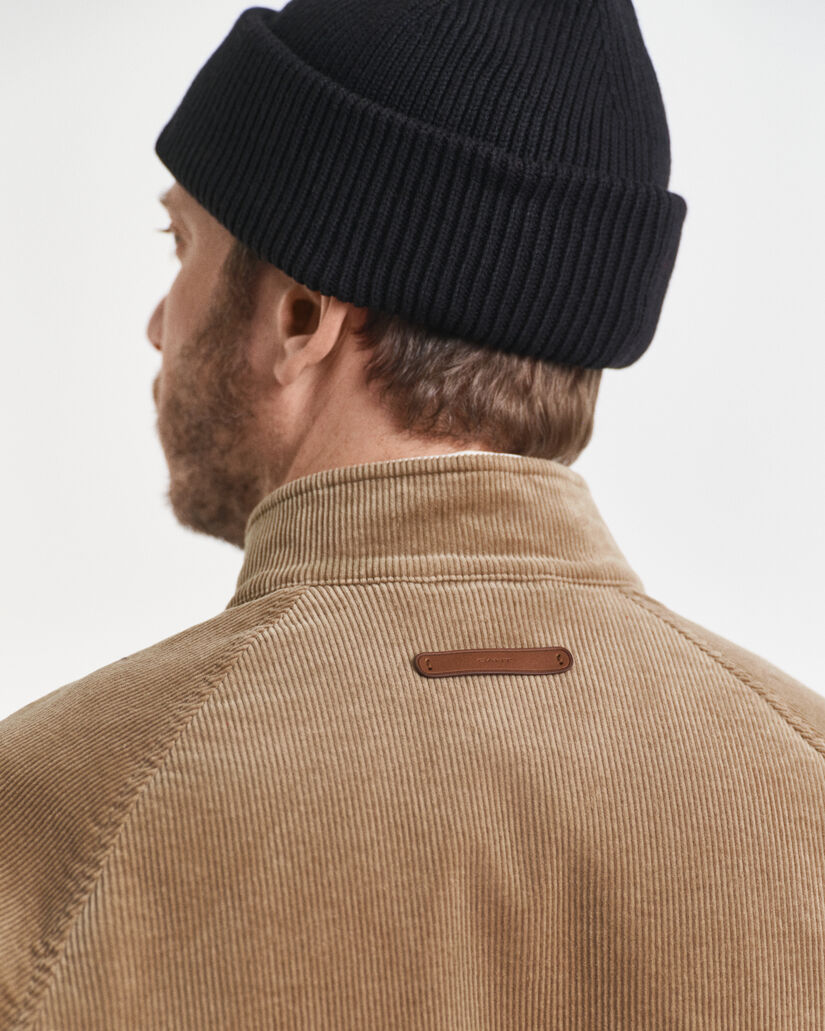 Harrington jakke i jernbanefløjl