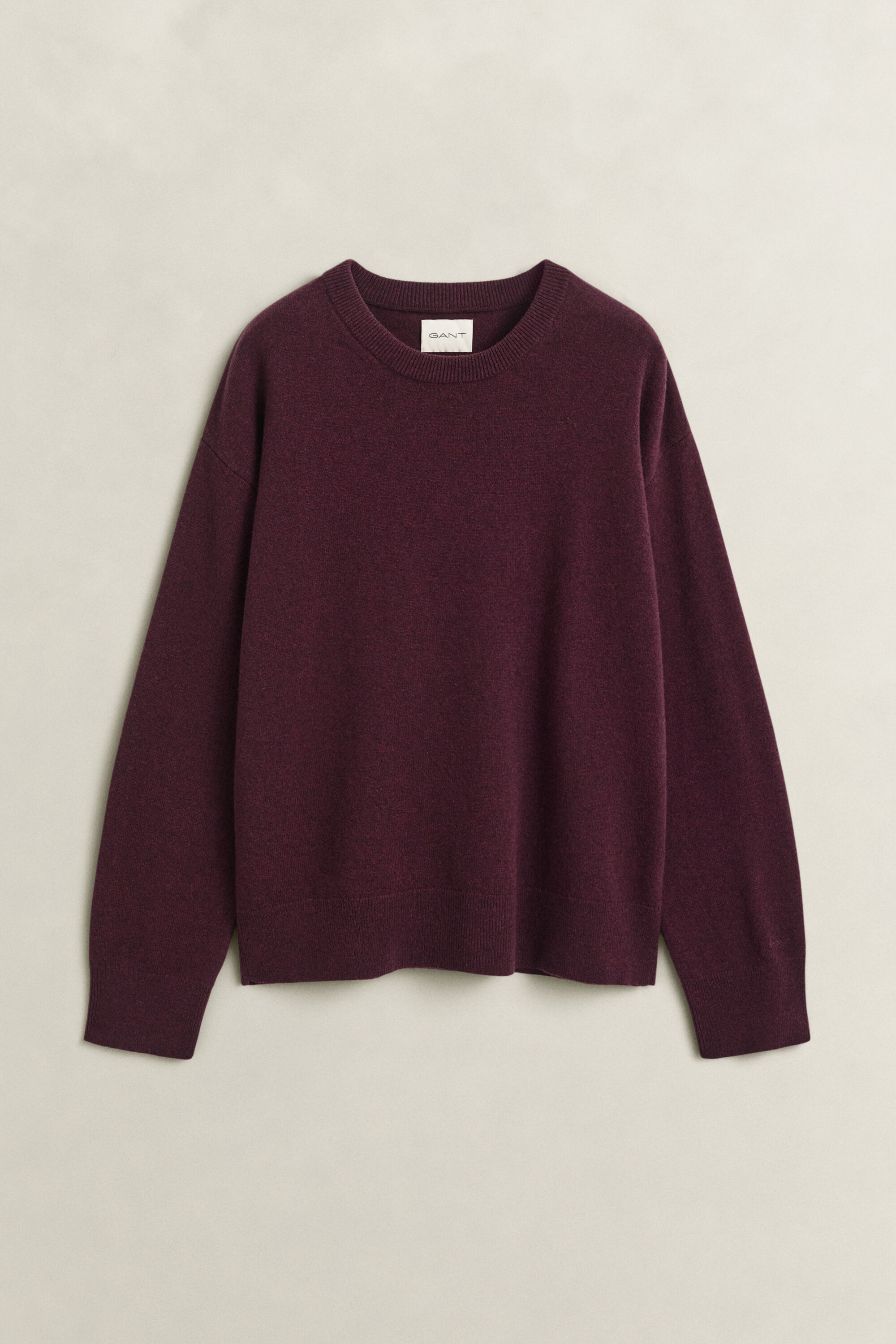Crewneck sweater i ekstra fin lammeuld