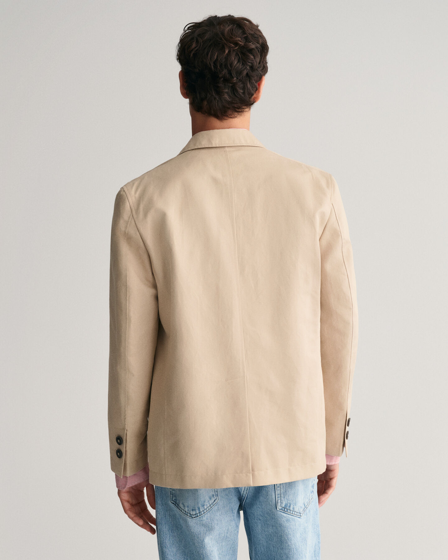 Regular fit blazer af bomuld