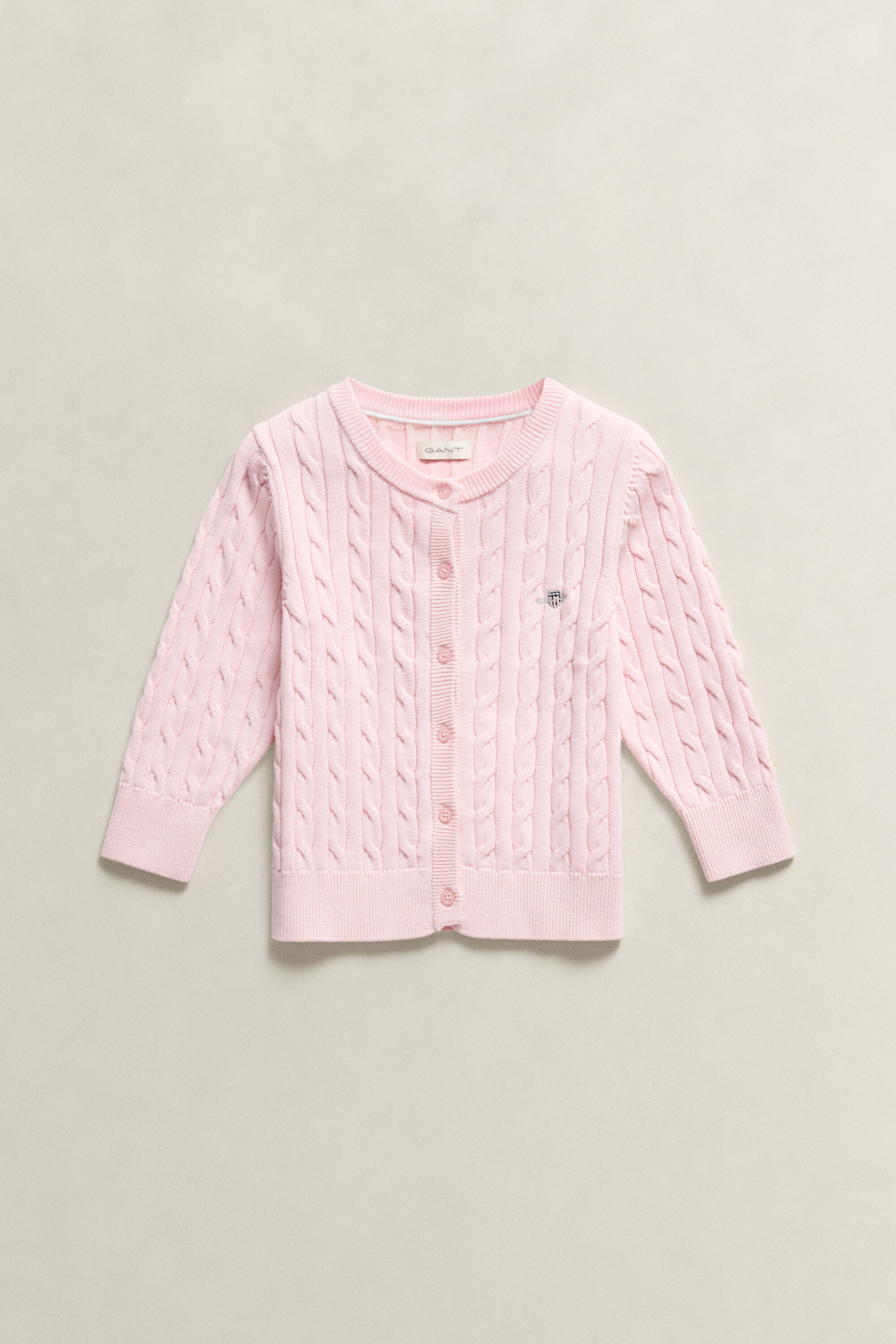 Girls Shield cardigan med kabelstrik
