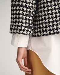 Houndstooth kort jakke