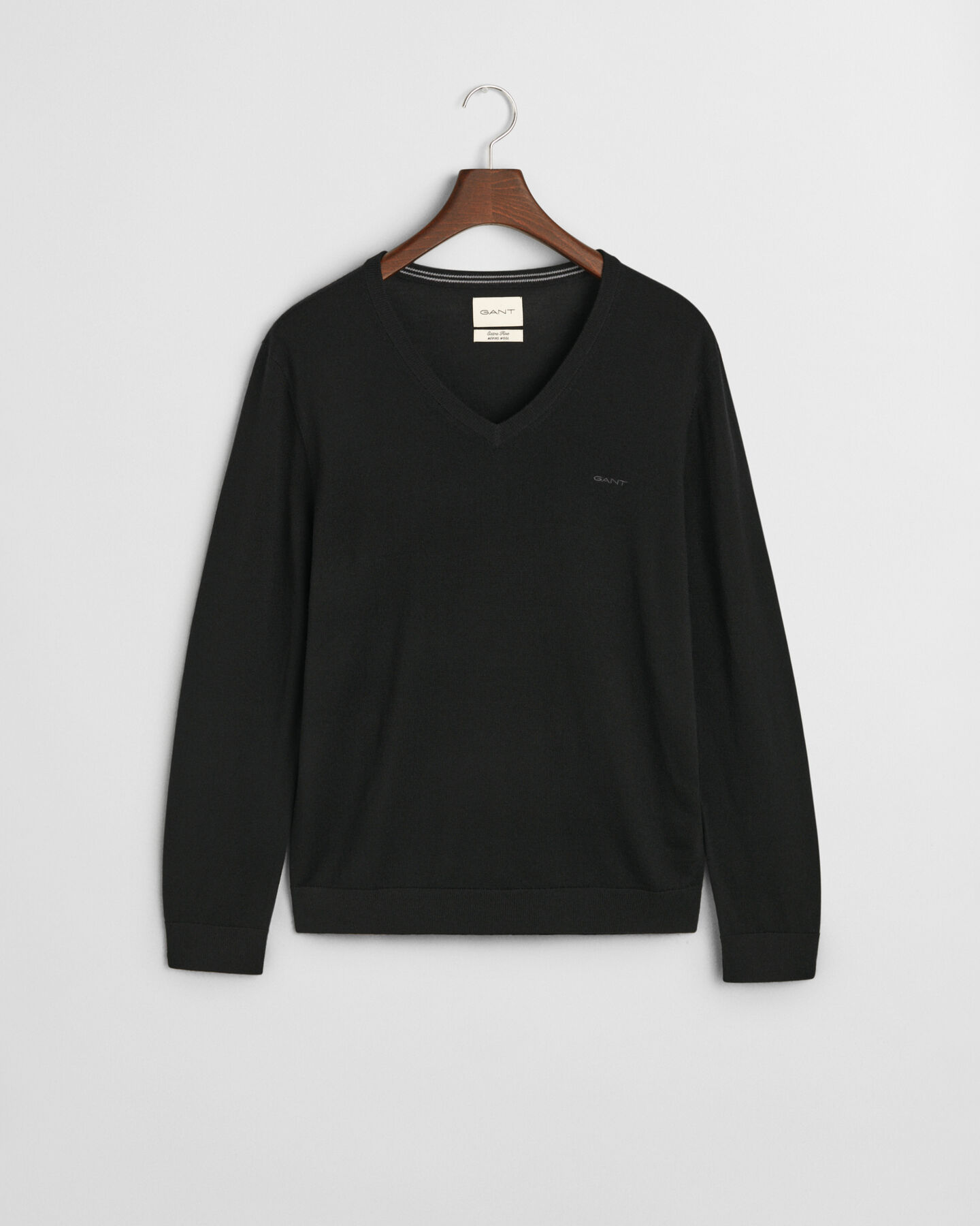 Sweater med V-hals sweater af ekstra fin merinould