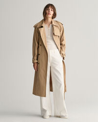 Ribstrikket Henley T-shirt med lange ærmer