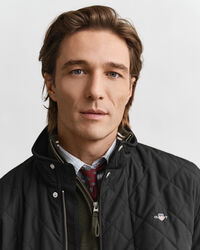 Quiltet Windcheater jakke i mellemlængde