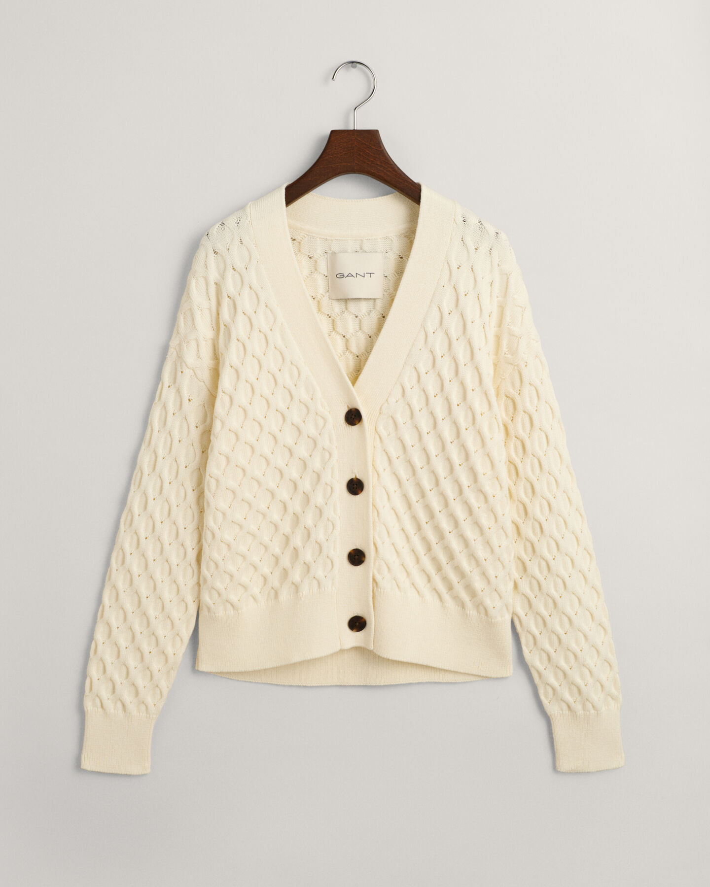 Tekstureret strikket cardigan