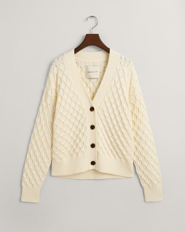 Tekstureret strikket cardigan