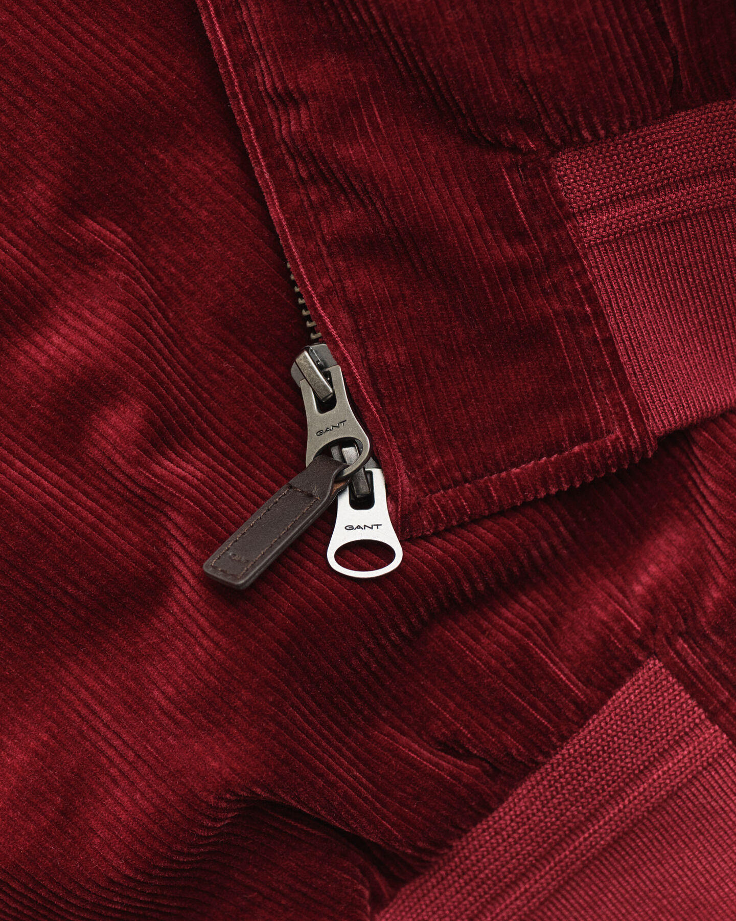 Harrington jakke i jernbanefløjl