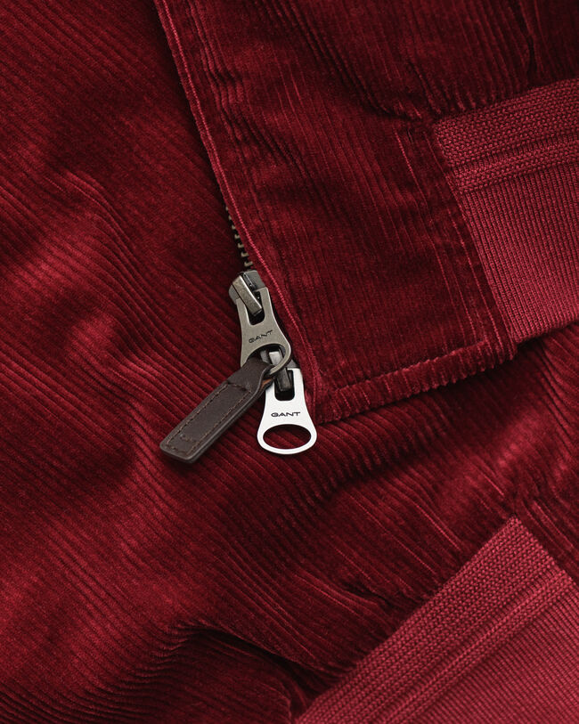 Harrington jakke i jernbanefløjl